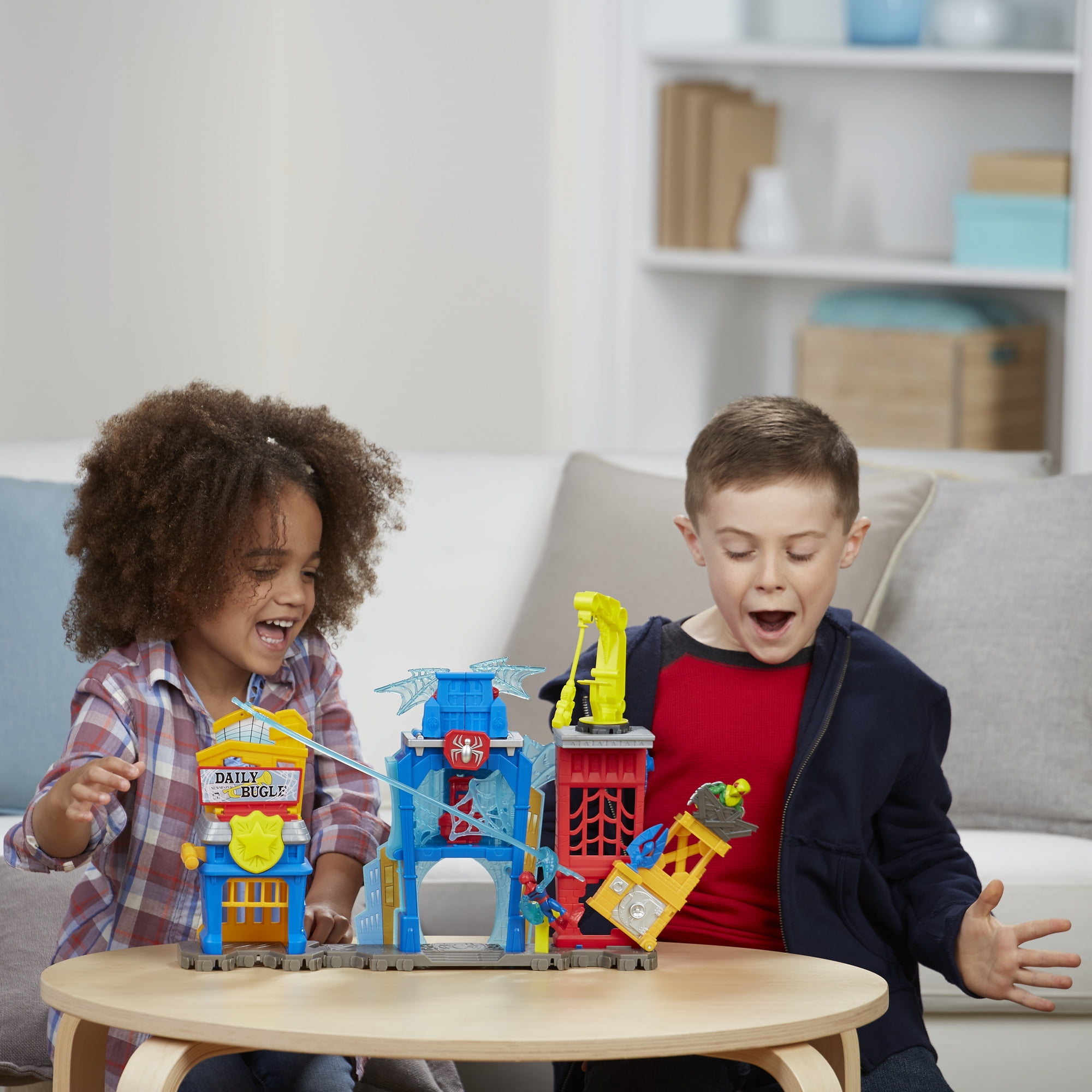 spider man web quarters playset