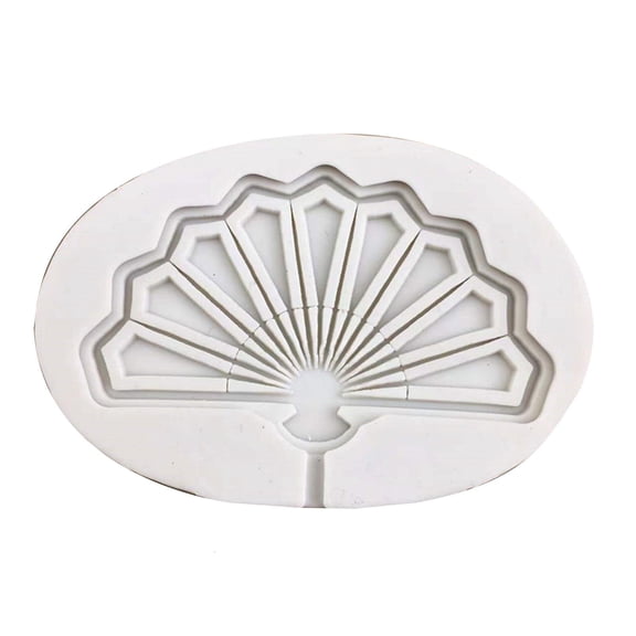 POYOGA Creative Folding Fan Shape Fondant Cake Silicone Mold Pastry Chocolate Mold