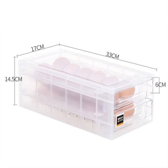 Caja De Almacenamiento De Huevos Tipo Cajón De 24 Rejillas, Cajón Para Huevos De Cocina, Bandeja Para Huevos, Contenedor De Almacenamiento Para Refrigerador sonducket HA023462-00
