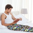thumbnail image 5 of Sikiie Colored Glass Mens Pajama Pants Sleep & Lounge Pants, PJ Bottoms With elastic waistb and Pockets Large, 5 of 6