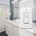 thumbnail image 2 of Amerelle 935RW Devon Wallplate, 1 Rocker, Steel, White, 1-Pack, 2 of 4