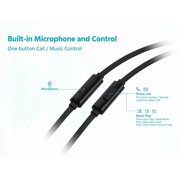Monoprice Premium 3.5mm Wired Earbuds Headphones With Microphone And 10mm Drivers For Apple And Android Devices