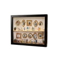 thumbnail image 2 of 12.4in Wooden Mini Museum Shadow Box Photo Display Frame Decor, Gallery Style Shadow Box with 10 Mini Frames and 16 Figurines for Shelf Wall Display, 2 of 5