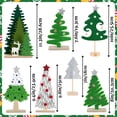 thumbnail image 3 of Decoraciones de Mesa Navideñas SUNBEAUTY 7PCS Árboles Mini en Fieltro, 3 of 9