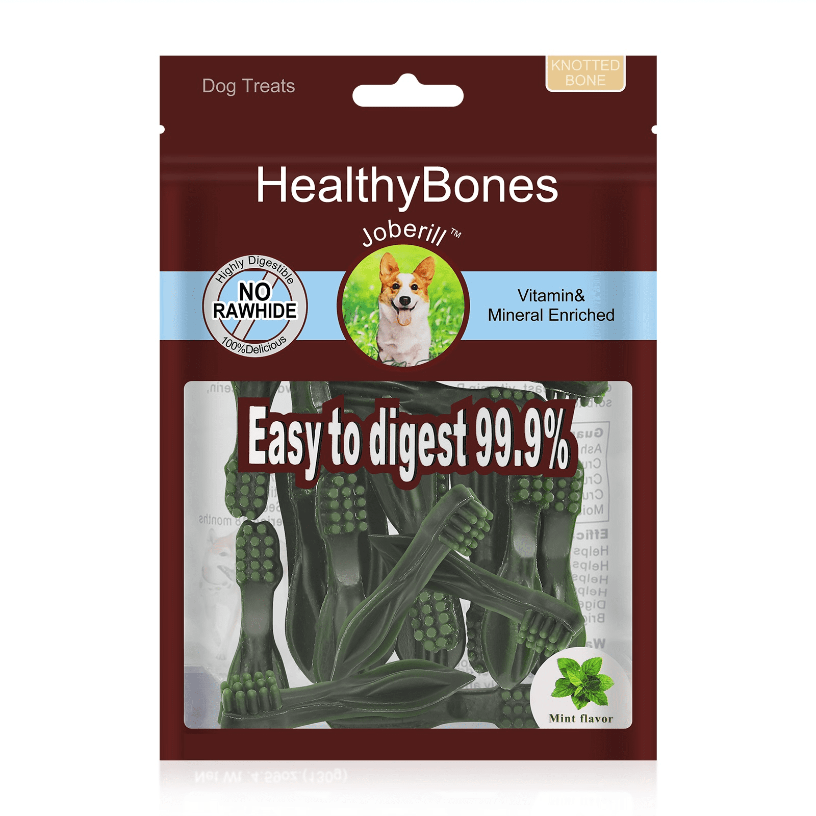 HealthyBones Original Natural Dog Dental Care Snacks Oral Health Dog