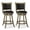 Gray, variant on Furnibear 2 Pieces 24 Inches Swivel Counter Stool Dining Chair Upholstered Seat, Black