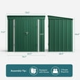 thumbnail image 4 of Lofka 6' x 4' Outdoor Storage Shed, Metal Garden Tool Storage Shed with Double Lockable Doors, Green, 4 of 7