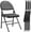 Black 4-pack, variant on Luku Folding Chairs, Portable Metal Chairs with Cushions and Non-Slip Feet Pads for Home and Office, Indoor and Outdoor Events