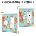thumbnail image 2 of Toggle Switch Wall Plate Combination/Pioneer Floral Decorator,1 Toggle 1 Rocker 4.5" x 4.6” Light Switch Cover, Polycarbonate Thermoplastic,Home Decor for Kitchen Living Room Bedroom Decorate, 2 of 6