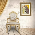 thumbnail image 3 of Toulouse-Lautrec, Henri de 25x32 Gold Ornate Wood Framed with Double Matting Museum Art Print Titled - The Englishman at the Moulin Rouge, 3 of 4