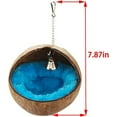 thumbnail image 4 of Qianfeng 2 Pcs Natural Coconut Shell Bird Nests with Heated Pad and Bell, Parrot Bed, Bird Cage Accessories, 4 of 6