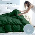 thumbnail image 5 of ROYALE LINENS Comforter - Queen Size Duvet Insert - All Season Soft Quilted Comforters with 8 Corner Tabs - Down Alternative Bedding Comforter - Box Stitched Duvet Insert (Green, Queen 88"x88"), 5 of 9