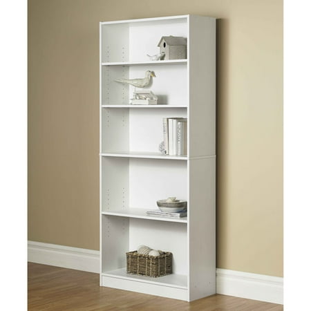 Orion 72 5 Shelf Wide Bookcase White Walmart Com Walmart Com