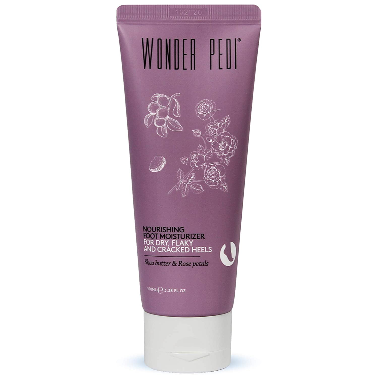 Foot Care Cream Nourishing Moisturizer for Cracked Rough Flaky Heel with Shea Butter, Urea and Rose Petals. Wonder Pedi 100ml
