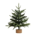 thumbnail image 1 of Árbol de Navidad de mesa Árbol de Navidad realista con base de madera maciza Decoración para 60 centímetros, 1 of 9