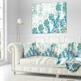 thumbnail image 2 of Designart Light Green Fractal Abstract Flower - Abstract Throw Pillow - 16x16, 2 of 4