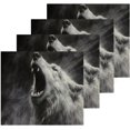 thumbnail image 2 of Coolnut 4PCS Grey Roaring Wolf Towels Cotton Washcloths Set,Quick Drying & Absorbent Soft Bathroom Hand Towel Lightweight & Portable Fingertip Towel Decor Gift, 2 of 7