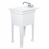 UTILITYSINKS 18 x 24” Freestanding Utility Sink with Swing Faucet & Quick Connect Drain