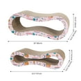 thumbnail image 4 of THE LICKER STORE Suvi 26" Modern Cardboard Infinity 2-in-1 Lounge Bed Cat Scratcher with Catnip, Pattern Party, CSR1014D, 4 of 7