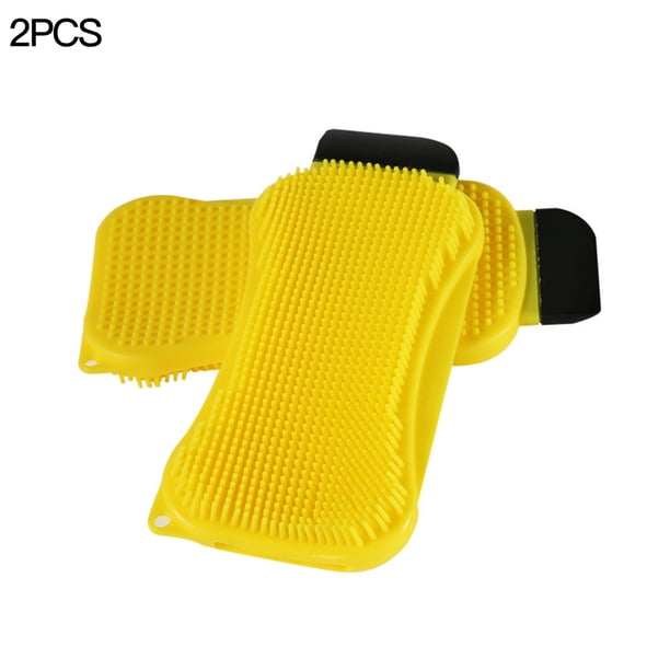 Toystoory 2 uds cepillo de limpieza de cocina suministros herramientas cepillo de silicona para lavar platos utensilios de depurador raspador de Suministros de limpieza para el hogar Toystoory HA001878-00