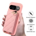 thumbnail image 5 of ELEHOLD Case for Google Pixel 9 Pro XL,Detachable Lanyard Crossbody Leather Wallet Case with Ring Holder & Mirror,Pink, 5 of 9
