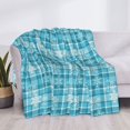 thumbnail image 3 of Uemuo blue plaid Snowflake Printed Throw Blanket for Couch, Fluffy Fuzzy Blankets for Bed, Sofa, Cozy Flannel Faux Fur Blanket-50"x40", 3 of 6
