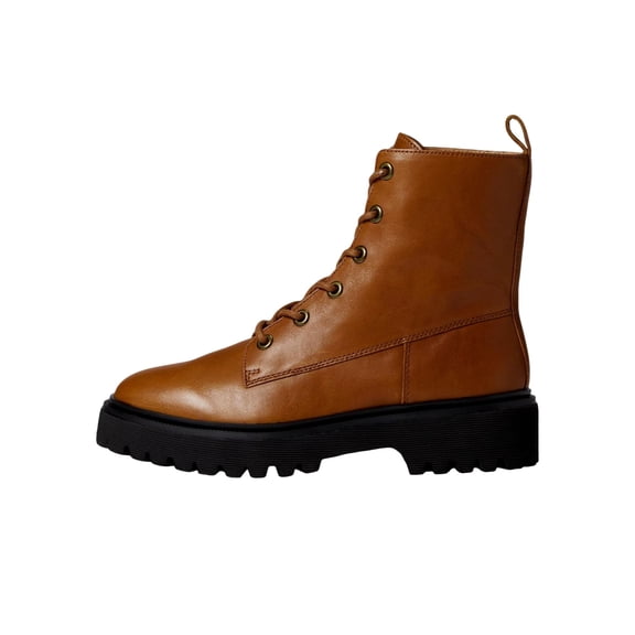 Madewell Cambrie Lace-Up Boot Leather English Saddle NG667-219 Women's Size 5