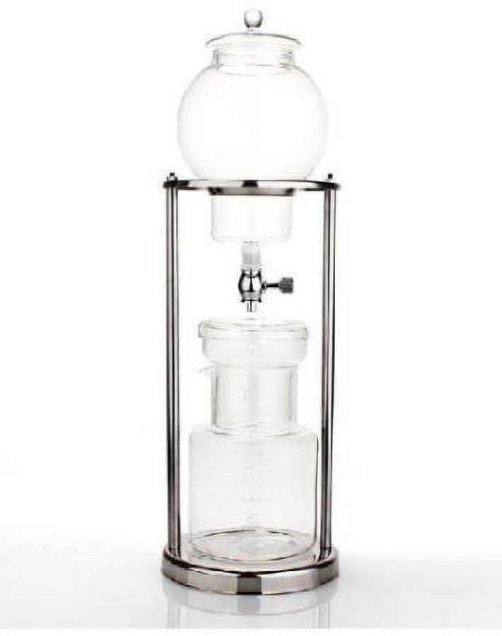 Nispira Luxury Ice Cold Brew Dripper Coffee Maker In Stainless Steel And Borosilicate Glass