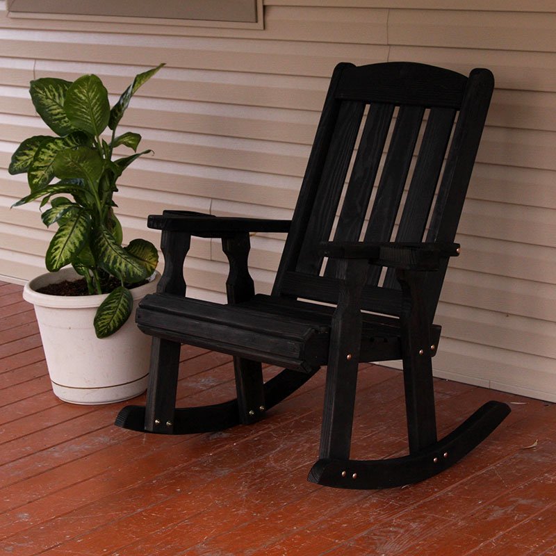 Amish Heavy Duty 600 Lb Mission Pressure Treated Rocking Chair With