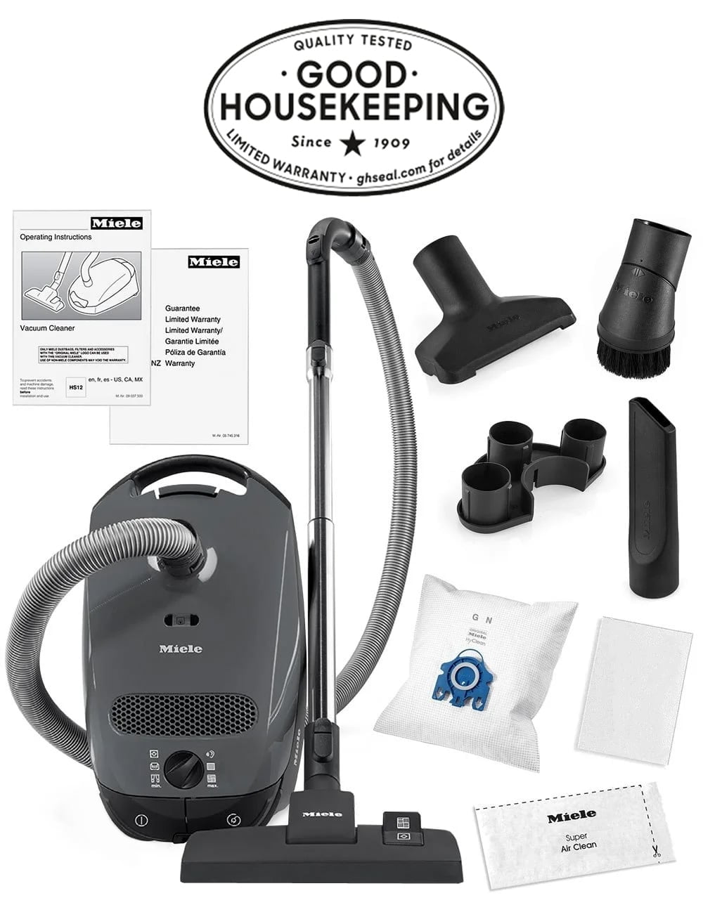 Miele Classic C1 Pure Suction Canister Vacuum (Graphite Gray)