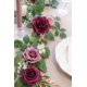 thumbnail image 4 of Guirnalda de rosas artificiales PONATIA de 1,5 m, hecha a mano, color burdeos, 4 of 9