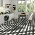 thumbnail image 5 of PowerSellerUSA Self-Stick Vinyl Modern Geometric Floor Tiles Ultra Durable 1.5mm Thick Tiles, 1-Pack/20 Square Ft., 12" x 12", Black/White Watercolor, 5 of 5