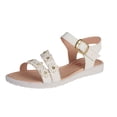 thumbnail image 1 of Huarache Para Niña CASTALIA 035-39 Blanco con Flores, 1 of 2