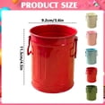 thumbnail image 3 of Cute Metal Pencil Cup with Handles, 3.6x4.5inch Desk Organizer Pen Holder, Multifunctional Storage Bin for Markers Stationery, Metal Bucket for Office Home Decor, Colorful Pen Container, 3 of 4