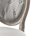 thumbnail image 6 of French Vintage Side Dining Chair, Fabric, Wood, Light Grey Gray, Modern Contemporary Urban Design, Kitchen Room Cafe Bistro Restaurant Hospitality, 6 of 7