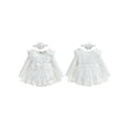 thumbnail image 2 of BemeyourBBs Newborn Baby Girl Romper Dress Floral Embroidery Lace Tulle Tutu Dress Long Sleeve Fairy Girls Birthday Princess Dresses Headband Infant Spring Summer Fall Clothes Photography Outfits, 2 of 9