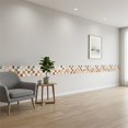 thumbnail image 3 of 3.8*94.5 inches Peel and Stick Wallpaper Border, Vintage Geometric Encaustic Tile Baseboard Sticker, Self Adhesive Watherproof Wall Border for Kitchen Bathroom Decor, 3 of 8