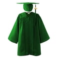 thumbnail image 2 of MKOSPLRT 2-Pack Kids' Graduation Dress 3-12 Years Shiny Full Zip Academic Robe and Cap Set with 2025 Tassel for School Ceremony Performance, 2 of 3