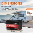 thumbnail image 2 of Batería de litio Dumfume 12V 100Ah LiFePO4 con 100A BMS Group 31, 2 of 7