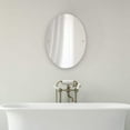 thumbnail image 2 of Allied Brass WP-91-SCH Frameless Oval Tilt Mirror with Beveled Edge, Satin Chrome, 2 of 3