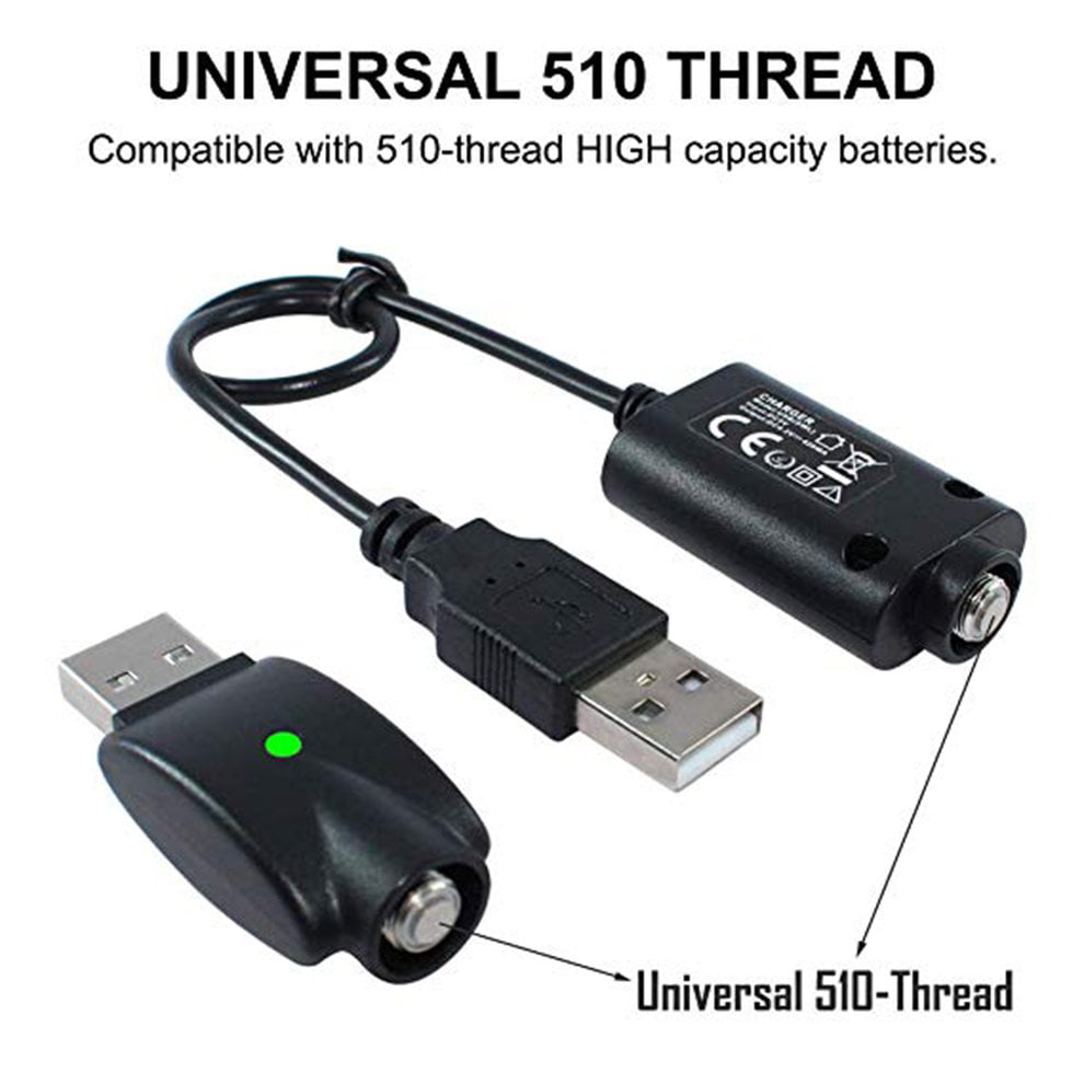 USB Smart Charger Cable with Overcharge Protection Compatible for USB Adapter Cable with LED Indicator 