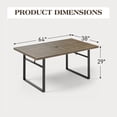 thumbnail image 6 of Sophia & William Metal 6 Seat Outdoor Patio Dining Table Dark Brown, 6 of 6