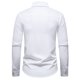 thumbnail image 5 of Blusa y camisa de manga larga con cuello vuelto para hombre, informal, a la moda, con estampado liso, botones, manga larga, cuello vuelto, blusa de poliéster para hombre, 5 of 9