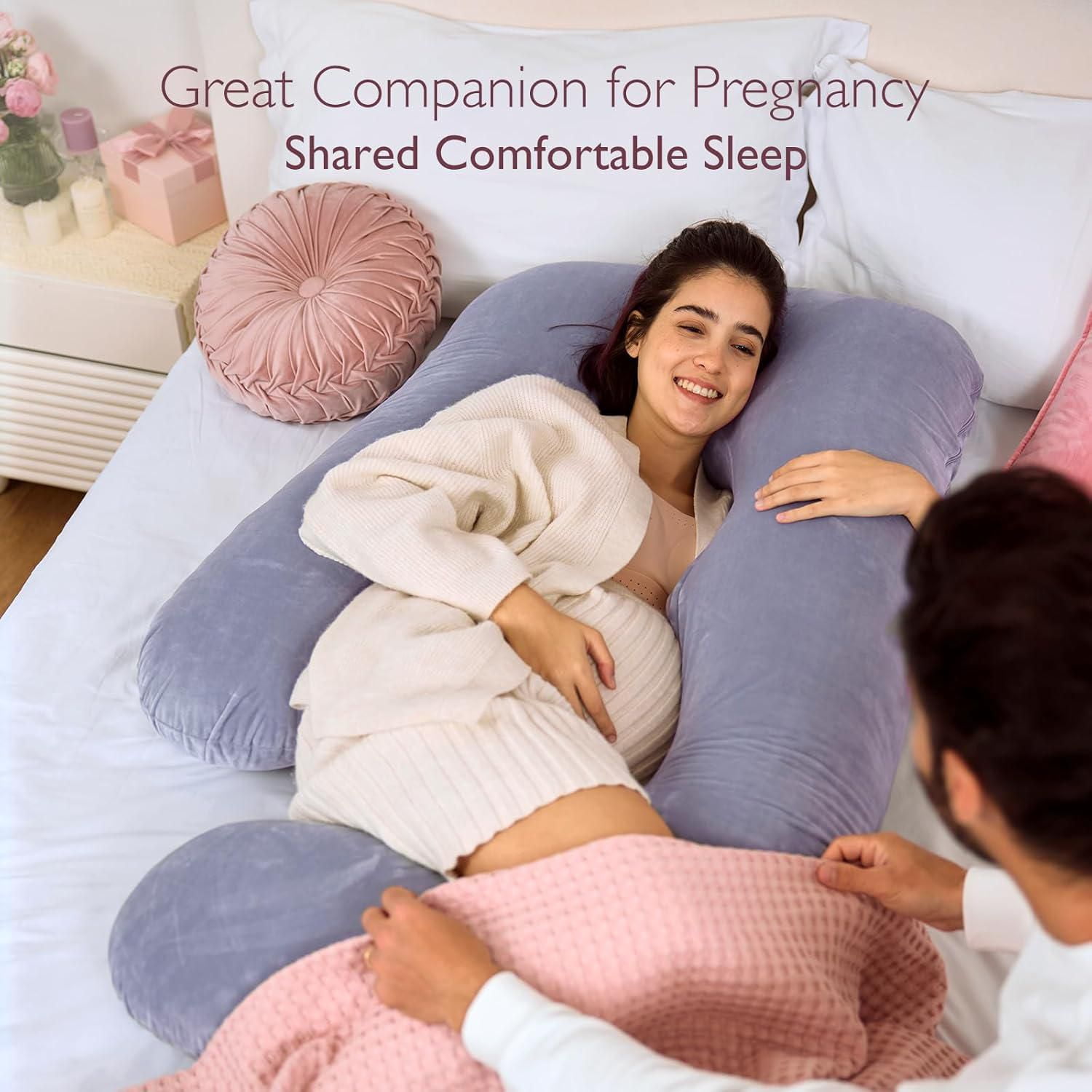 Oreiller De Grossesse En Forme De U – Soutien Confortable Pour Dormeurs Latéraux, Allaitement - 2