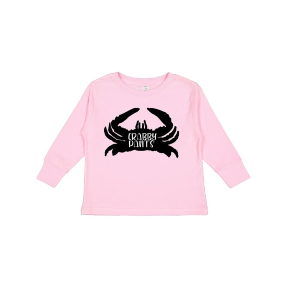 Inktastic Crabby Pants Boys or Girls Long Sleeve Toddler T-Shirt