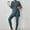 BU2, variant on Women's Two Piece Knit Matching Outfits Crew Neck Slit Hem Tee And Pants Tracksuit Sets Features Women Fall Business Casual Outfits for Women Pant Suits for Women Dressy Wedding Guest Long Sleeve Pant