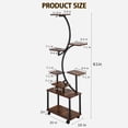 thumbnail image 3 of Plant Stand with Grow Lights, 8 Tiered Indoor Plant Shelf, 61" Tall Plant Rack, Metal Plant Flower Holder Stand,  S-Shaped Plant Rack for Home, Patio, 3 of 8