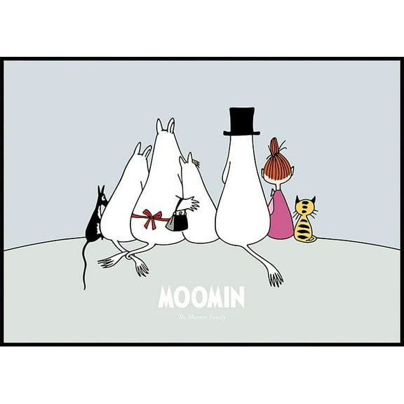 Moomin - The Moomin Family Poster Wall Art, Modern Wall Decor For Living Room Bedroom, 8x12 UNFRAMED