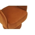 thumbnail image 6 of ARCTICSCORPION 360-Degree Swivel Accent Chair, Modern Round Barrel Chair with Wooden Frame, Velvet Armchair for Living Room Bedroom, Orange, 6 of 9