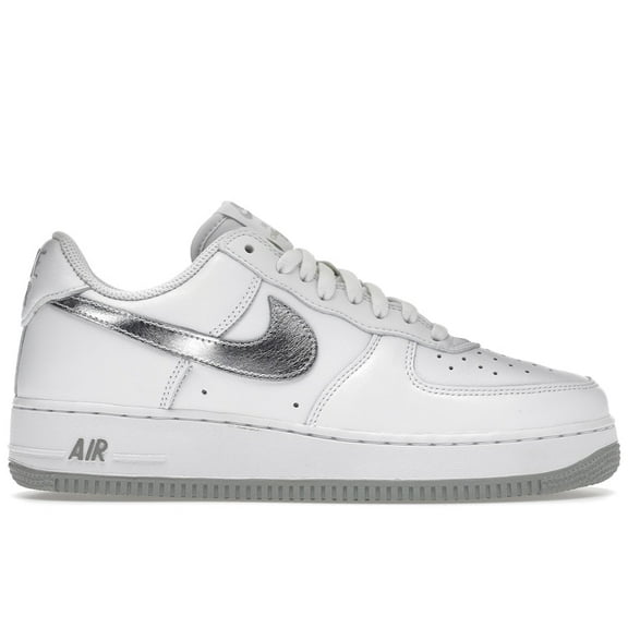 Nike Men's Air Force 1 '07 Low Color of the Month White Metallic Silver Shoes, from StockX